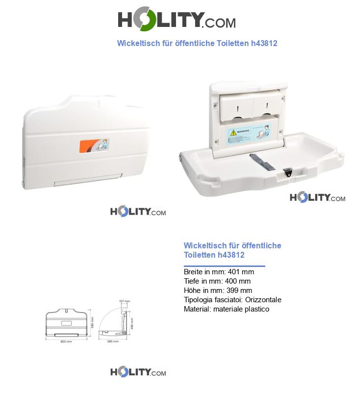 Wickeltisch für öffentliche Toiletten h43812