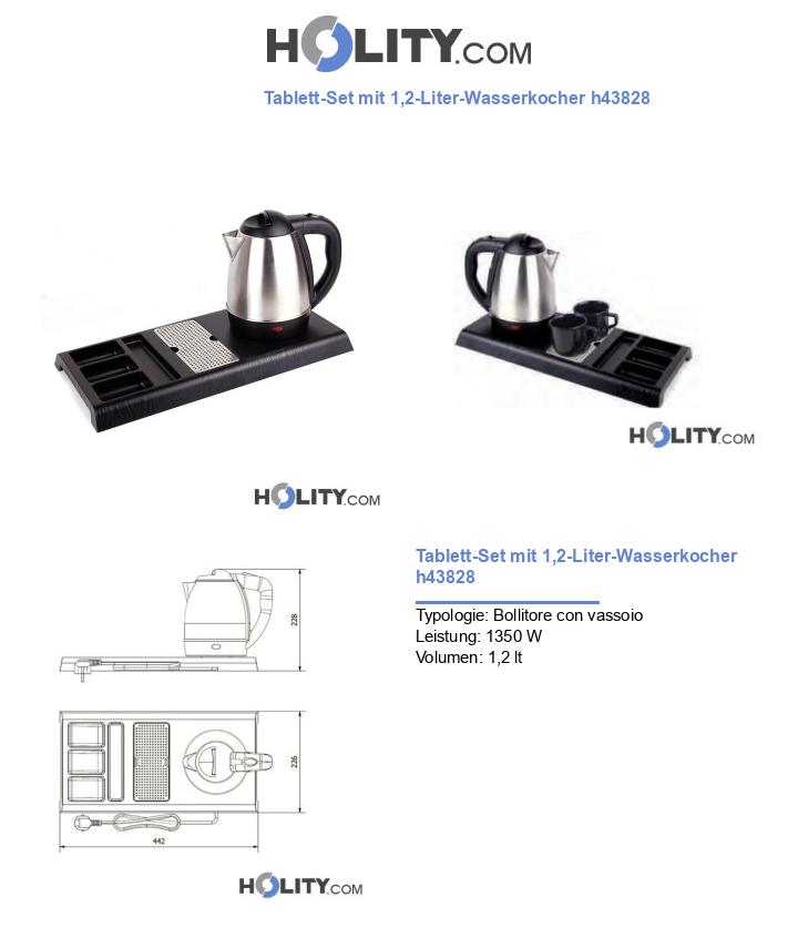 Tablett-Set mit 1,2-Liter-Wasserkocher h43828