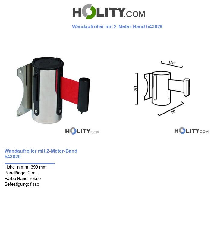 Wandaufroller mit 2-Meter-Band h43829