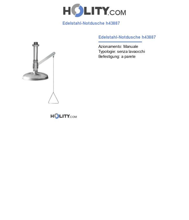 Edelstahl-Notdusche h43887