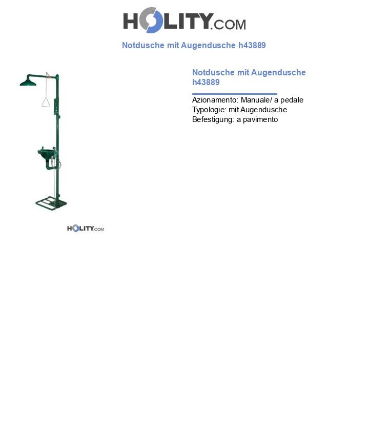 Notdusche mit Augendusche h43889