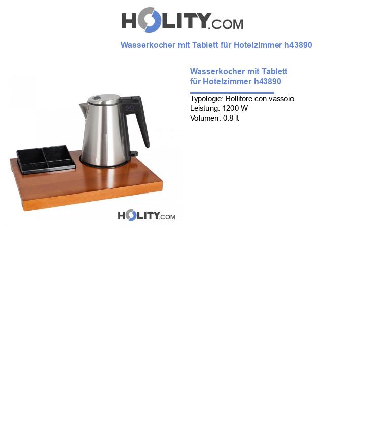 Wasserkocher mit Tablett für Hotelzimmer h43890