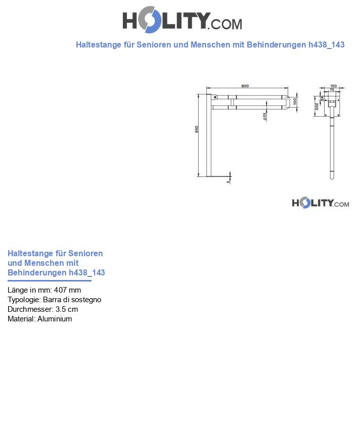 Haltestange für Senioren und Menschen mit Behinderungen h438_143