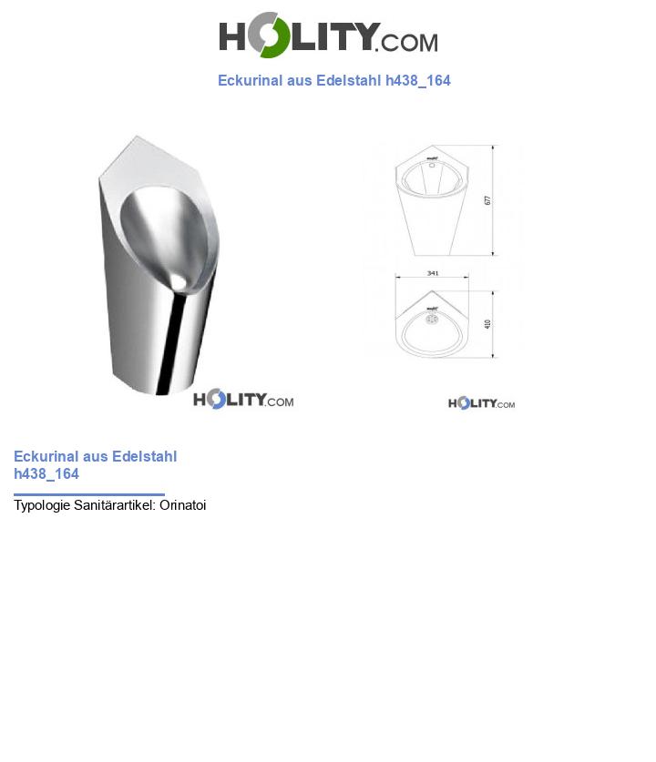 Eckurinal aus Edelstahl h438_164