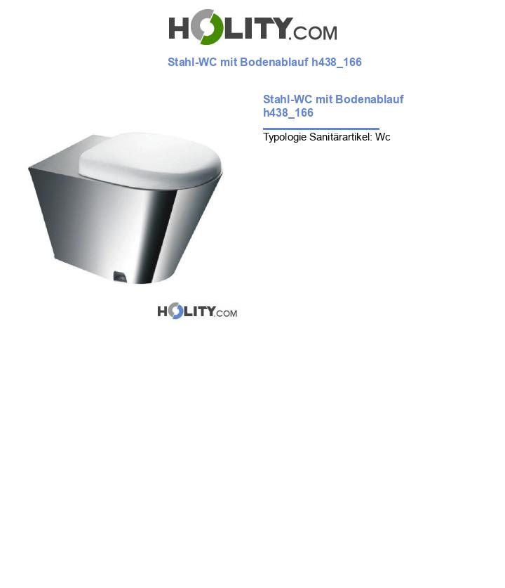 Stahl-WC mit Bodenablauf h438_166