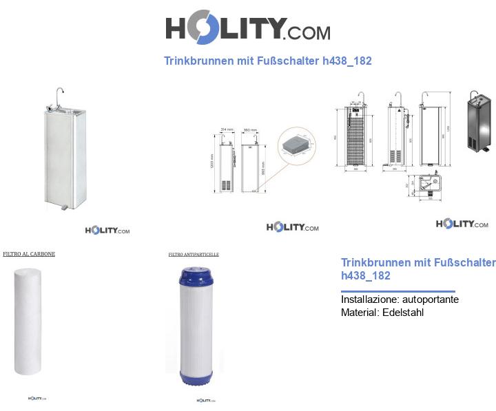 Kaltwasser Trinkbrunnen mit Fußschalter h438_182