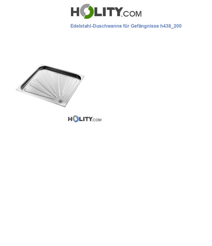 Edelstahl-Duschwanne für Gefängnisse h438_200