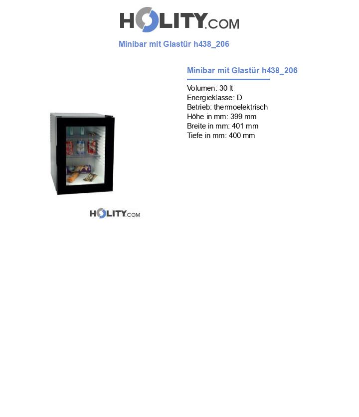 Minibar mit Glastür h438_206