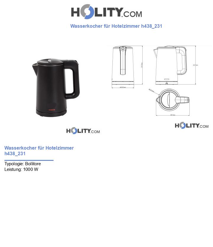 Wasserkocher für Hotelzimmer h438_231