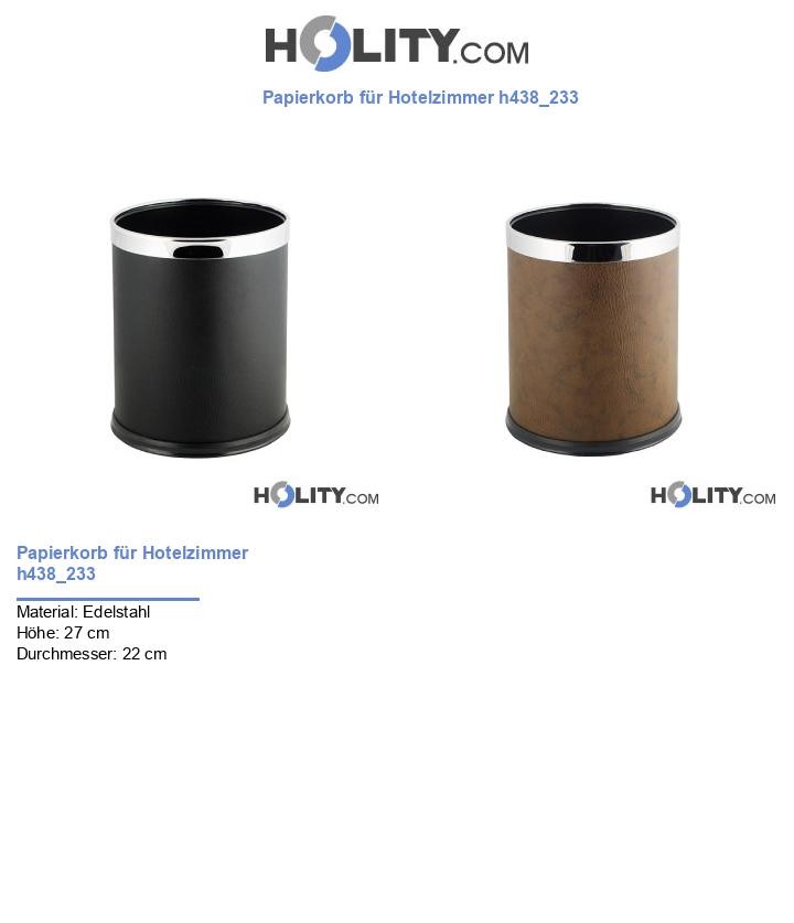 Papierkorb für Hotelzimmer h438_233