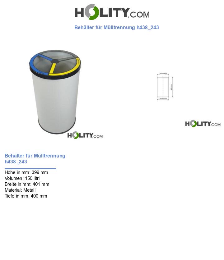 Behälter für Mülltrennung h438_243