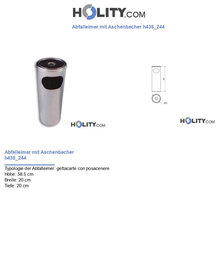 Abfalleimer mit Aschenbecher h438_244