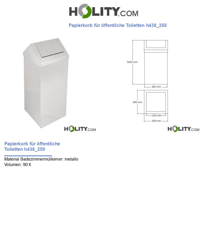 Papierkorb für öffentliche Toiletten h438_250