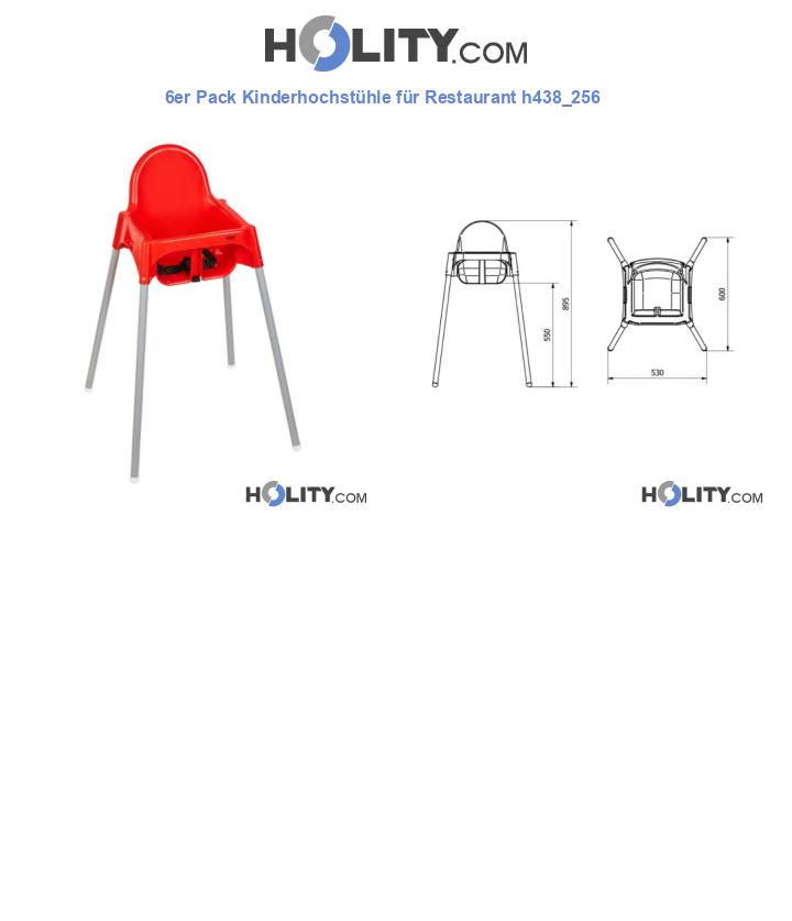 6er Pack Kinderhochstühle für Restaurant h438_256