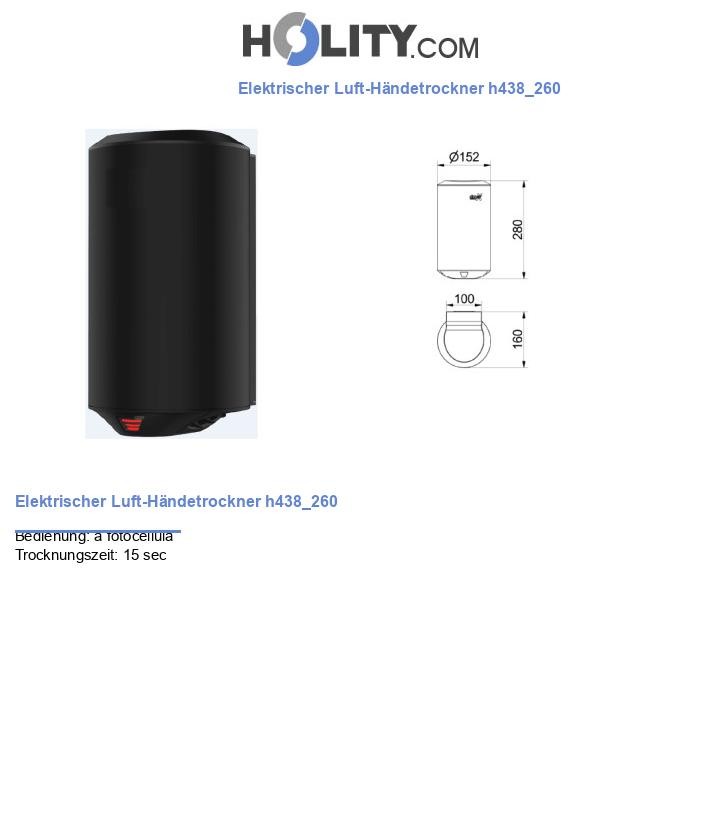 Elektrischer Luft-Händetrockner h438_260