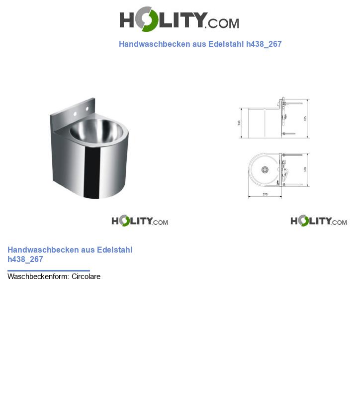 Handwaschbecken aus Edelstahl h438_267