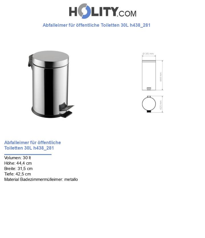Abfalleimer für öffentliche Toiletten 30L h438_281