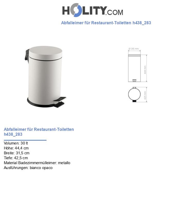 Abfalleimer für Restaurant-Toiletten h438_283