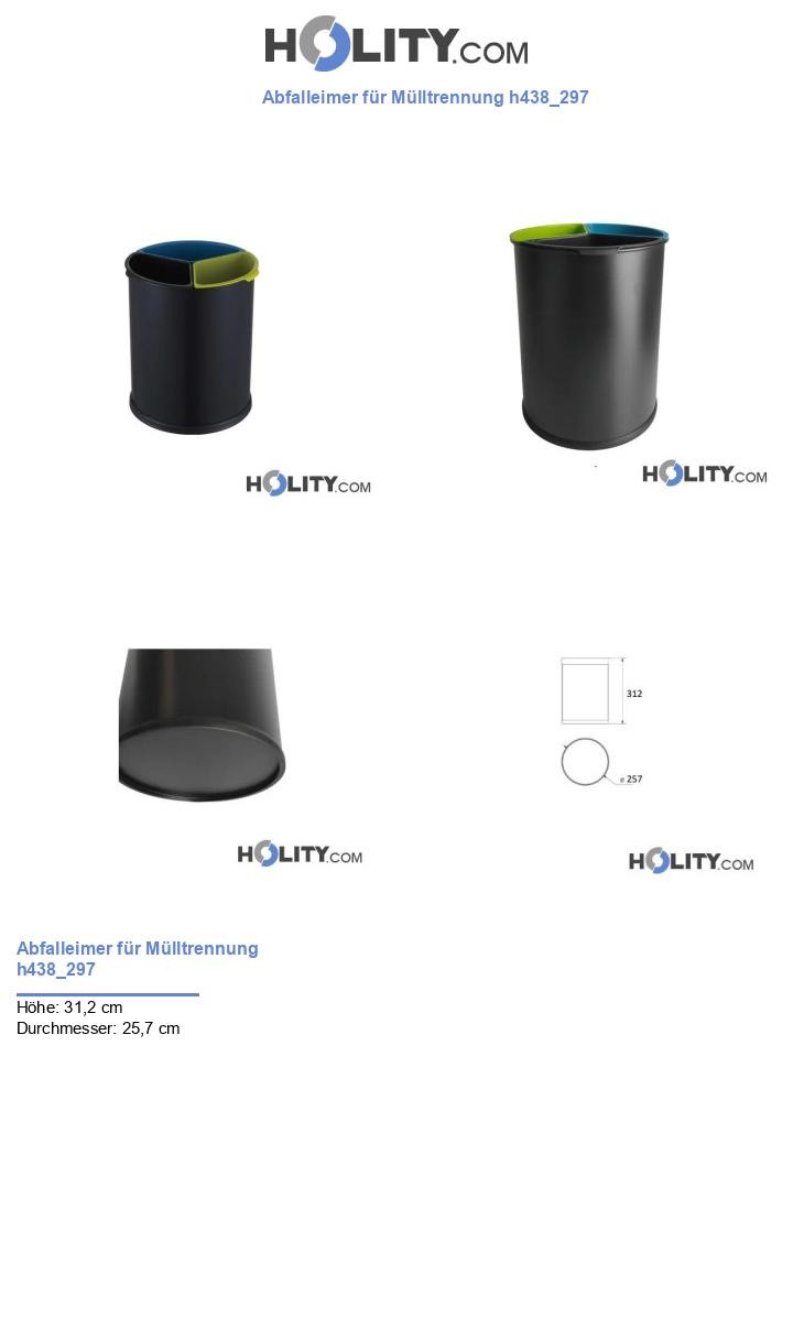 Abfalleimer für Mülltrennung h438_297