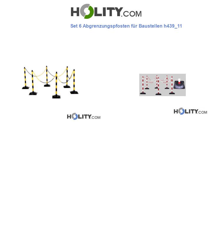 Set 6 Abgrenzungspfosten für Baustellen h439_11