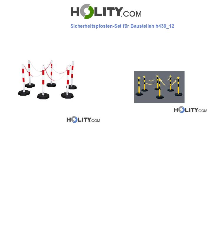 Sicherheitspfosten-Set für Baustellen h439_12