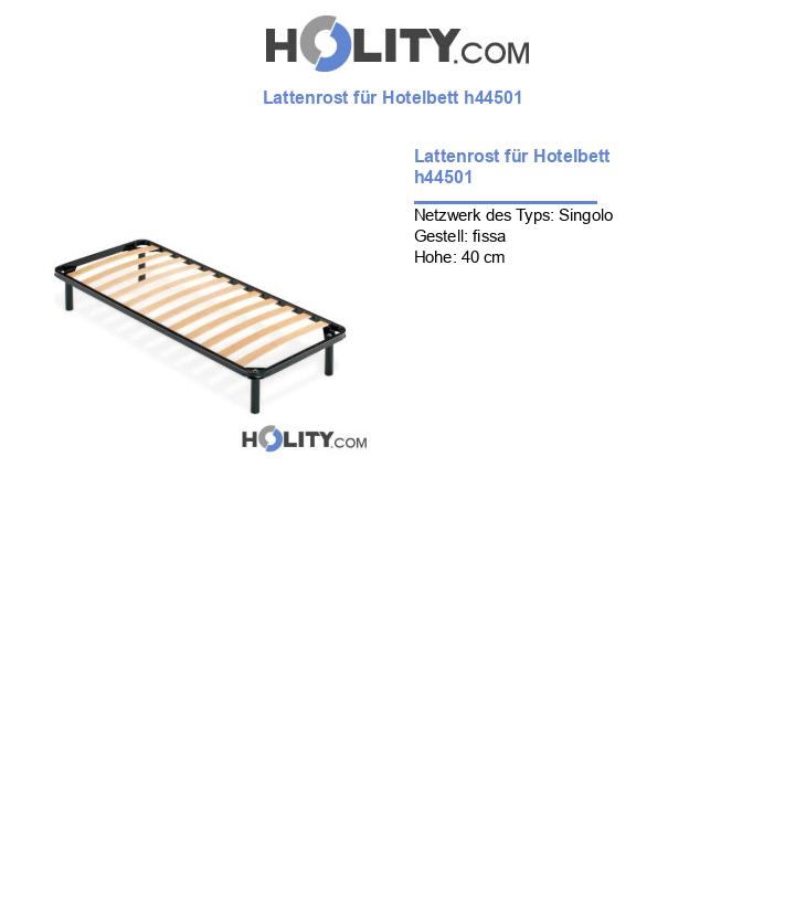 Lattenrost für Hotelbett h44501