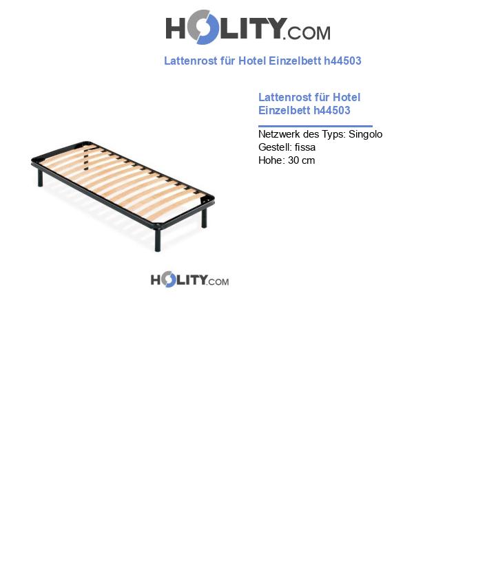 Lattenrost für Hotel Einzelbett h44503