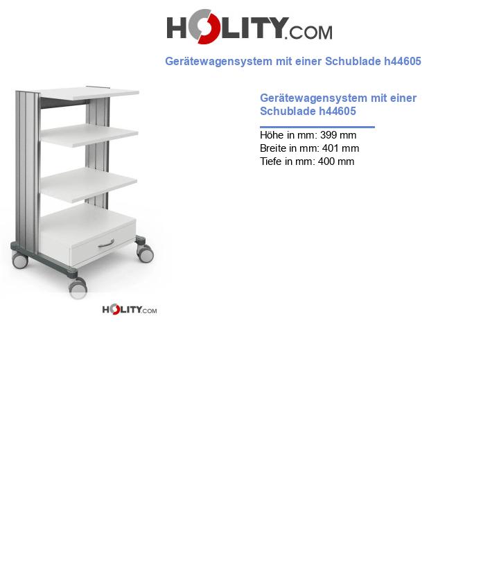 Gerätewagensystem mit einer Schublade h44605