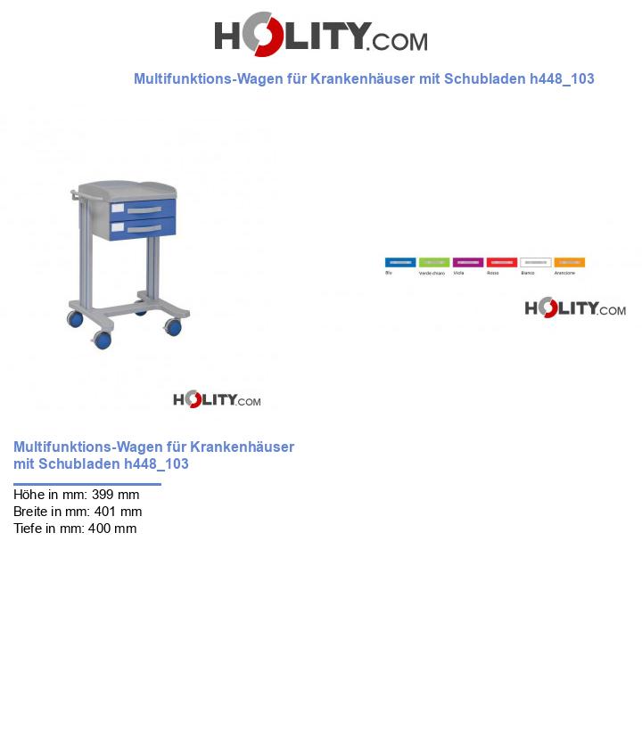 Multifunktions-Wagen für Krankenhäuser mit Schubladen h448_103