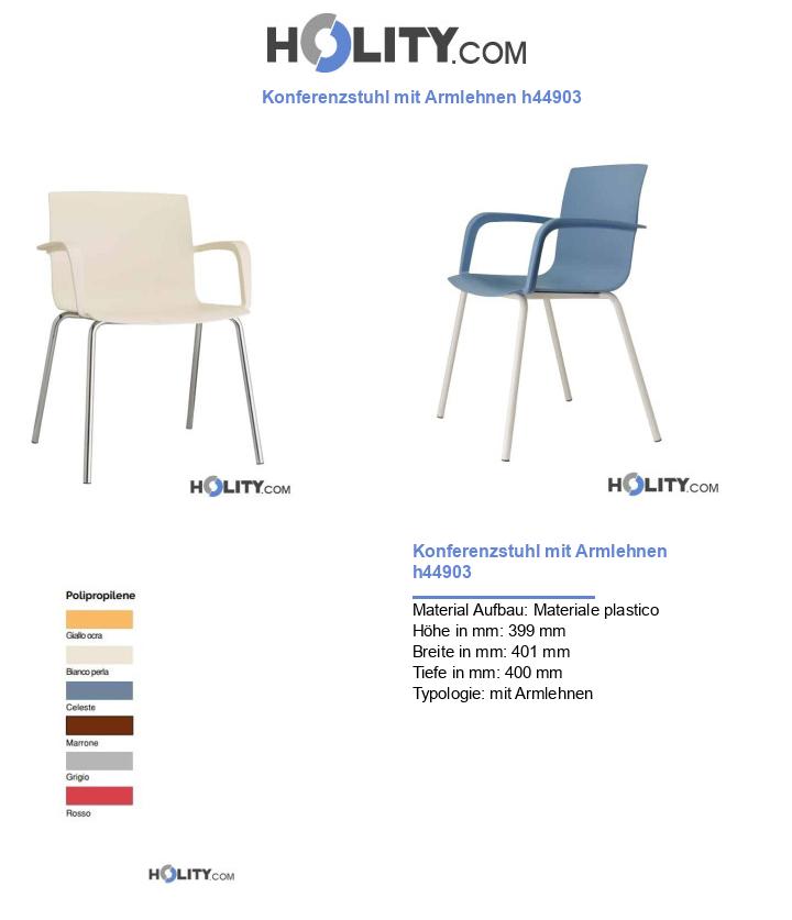 Konferenzstuhl mit Armlehnen h44903