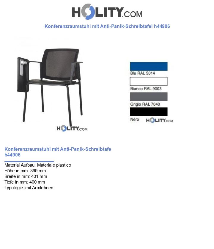 Konferenzraumstuhl mit Anti-Panik-Schreibtafel h44906