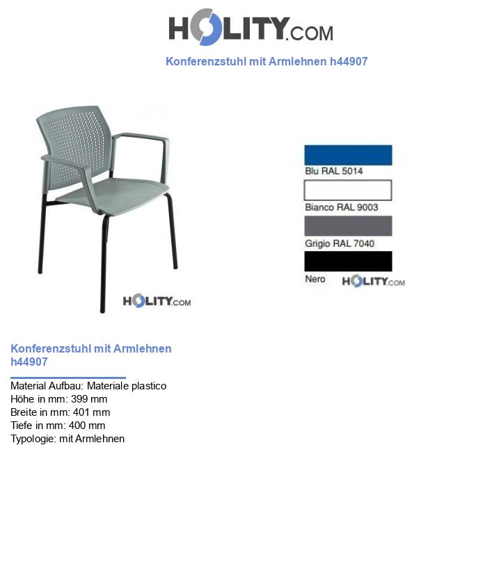 Konferenzstuhl mit Armlehnen h44907