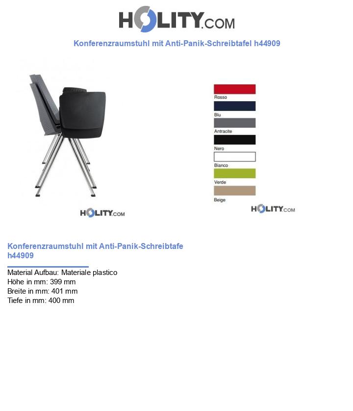 Konferenzraumstuhl mit Anti-Panik-Schreibtafel h44909
