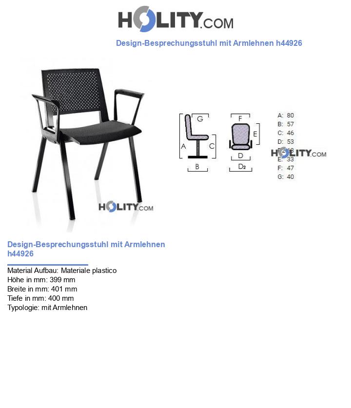 Design-Besprechungsstuhl mit Armlehnen h44926