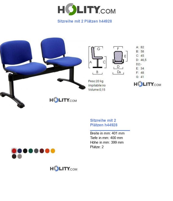 Sitzreihe mit 2 Plätzen h44928