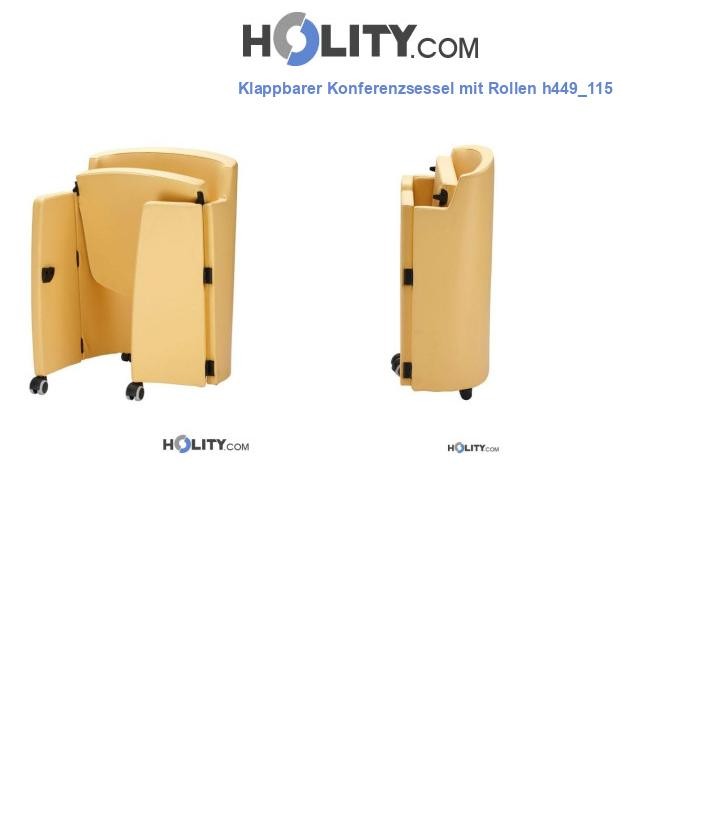 Klappbarer Konferenzsessel mit Rollen h449_115