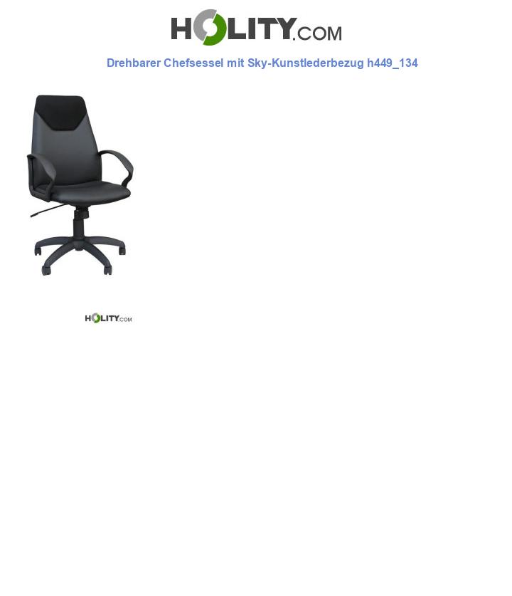 Drehbarer Chefsessel mit Sky-Kunstlederbezug h449_134