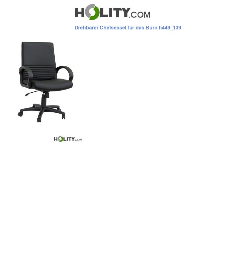 Drehbarer Chefsessel für das Büro h449_139
