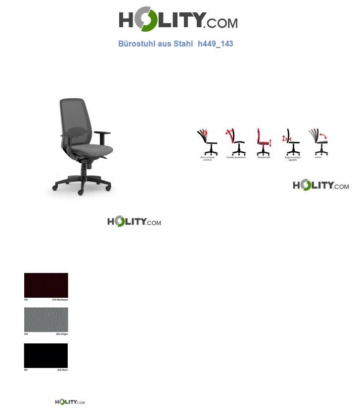 Bürostuhl aus Stahl h449_143