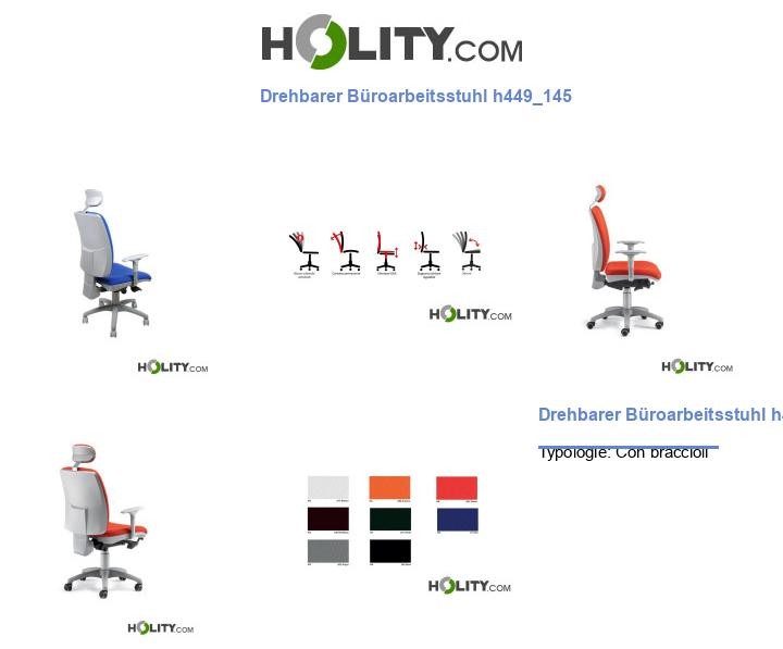 Drehbarer Büroarbeitsstuhl h449_145
