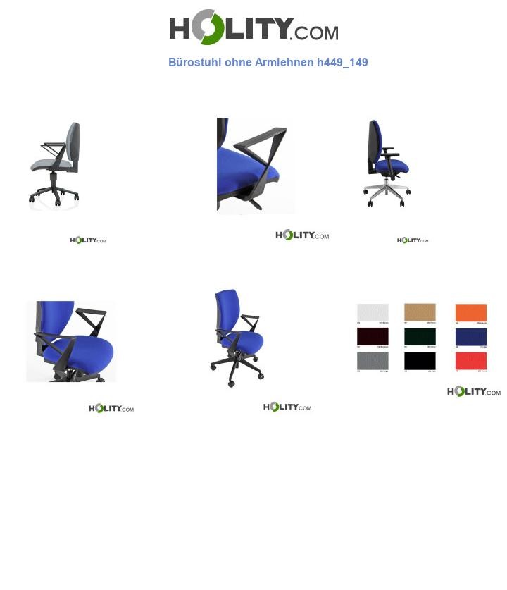 Bürostuhl ohne Armlehnen h449_149