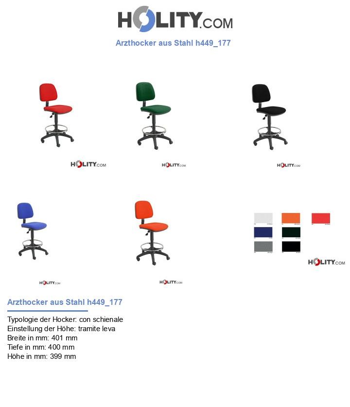 Arzthocker aus Stahl h449_177