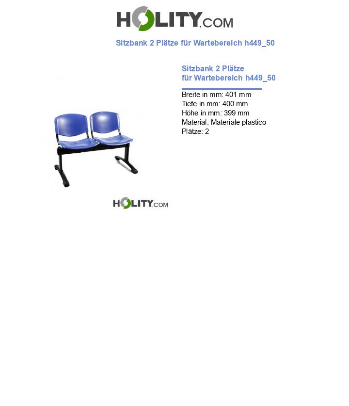 Sitzbank 2 Plätze für Wartebereich h449_50