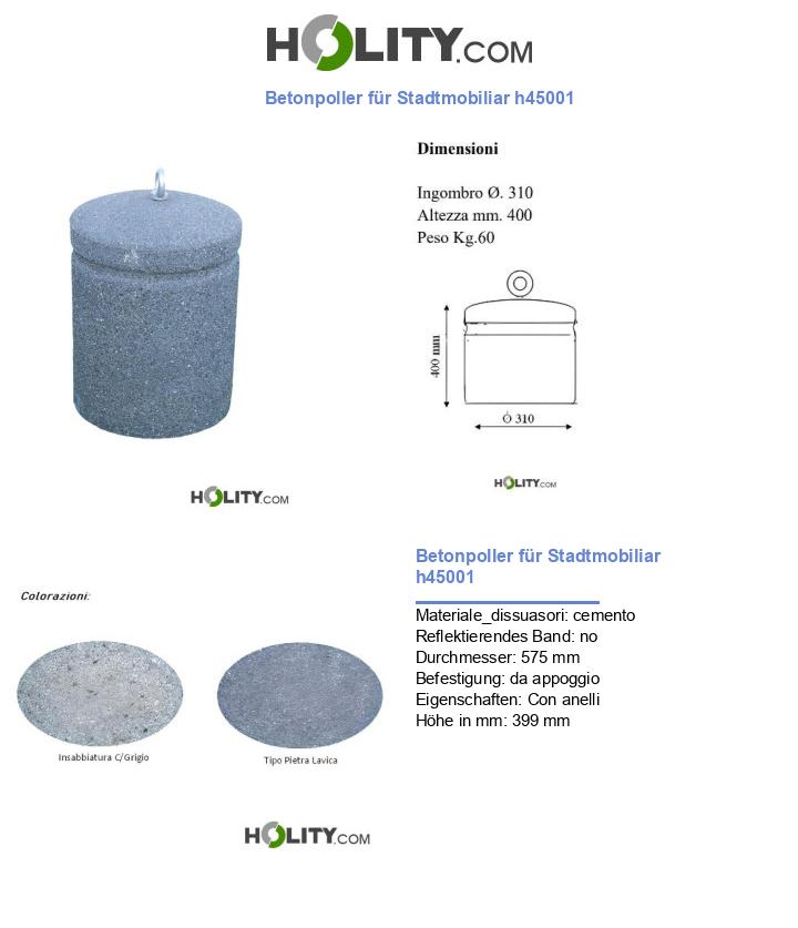 Betonpoller für Stadtmobiliar h45001