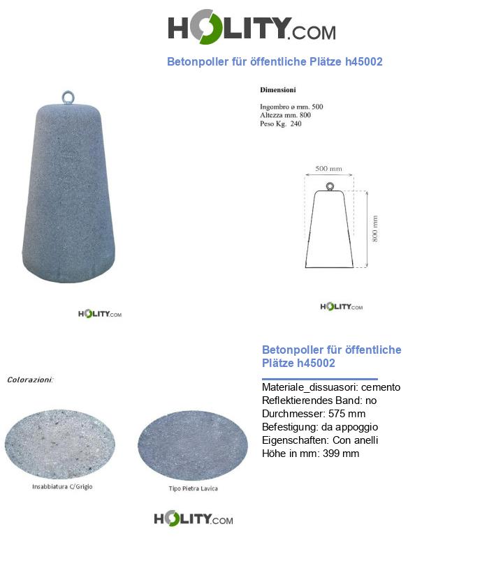 Betonpoller für öffentliche Plätze h45002