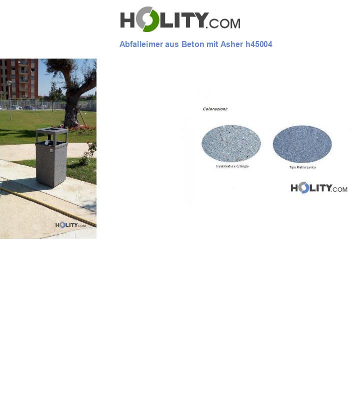 Abfalleimer aus Beton mit Asher h45004