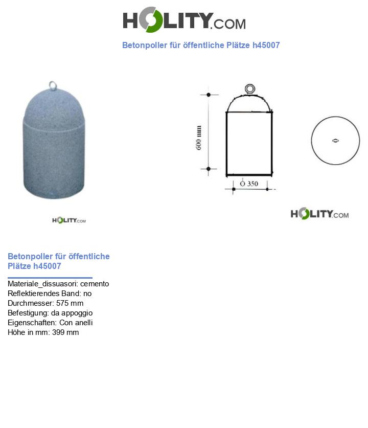 Betonpoller für öffentliche Plätze h45007