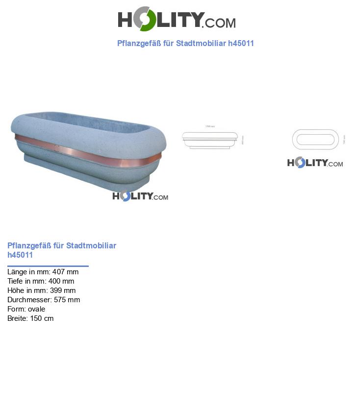 Pflanzgefäß für Stadtmobiliar h45011