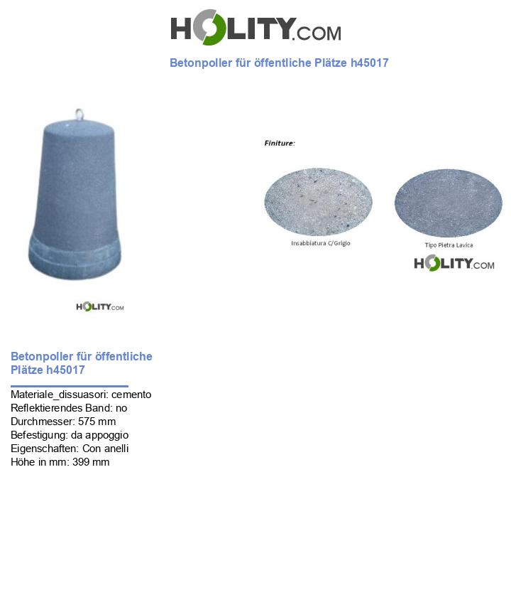 Betonpoller für öffentliche Plätze h45017