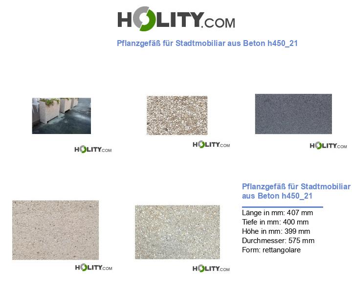 Pflanzgefäß für Stadtmobiliar aus Beton h450_21